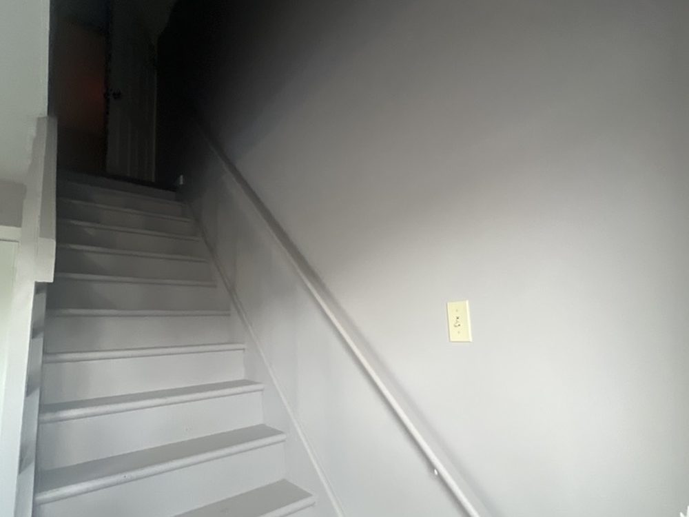 Repainted stairwell and railings