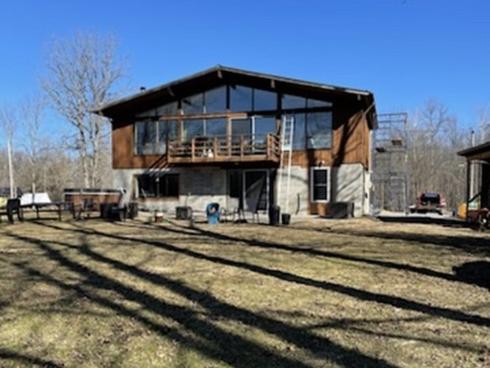 Modern timber and glass home exterior